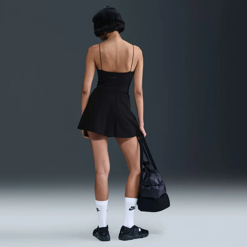 Nike Black Women's Sportswear Chill Terry Mini Skort for Women | Best Price UAE